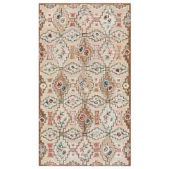 Vintage 1930s American Hooked Rug ( 4' x 6'10" - 122 x 208 )