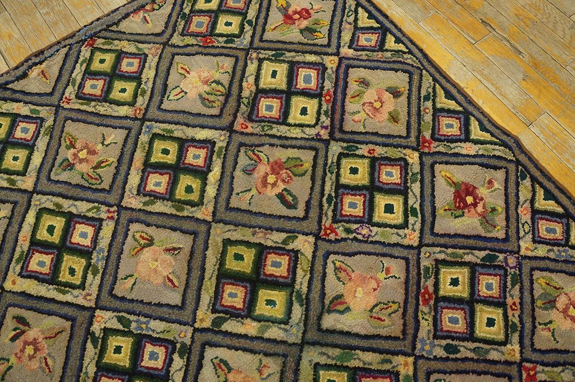 1920s American Hooked Rug ( 4'2