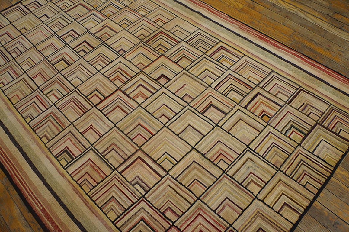 1930s American Hooked Rug ( 4'2