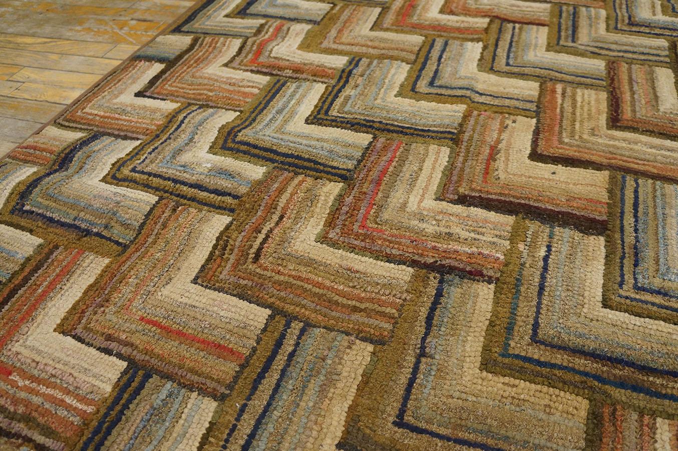 Fin du XIXe siècle Tapis à capuche américain ancien en vente