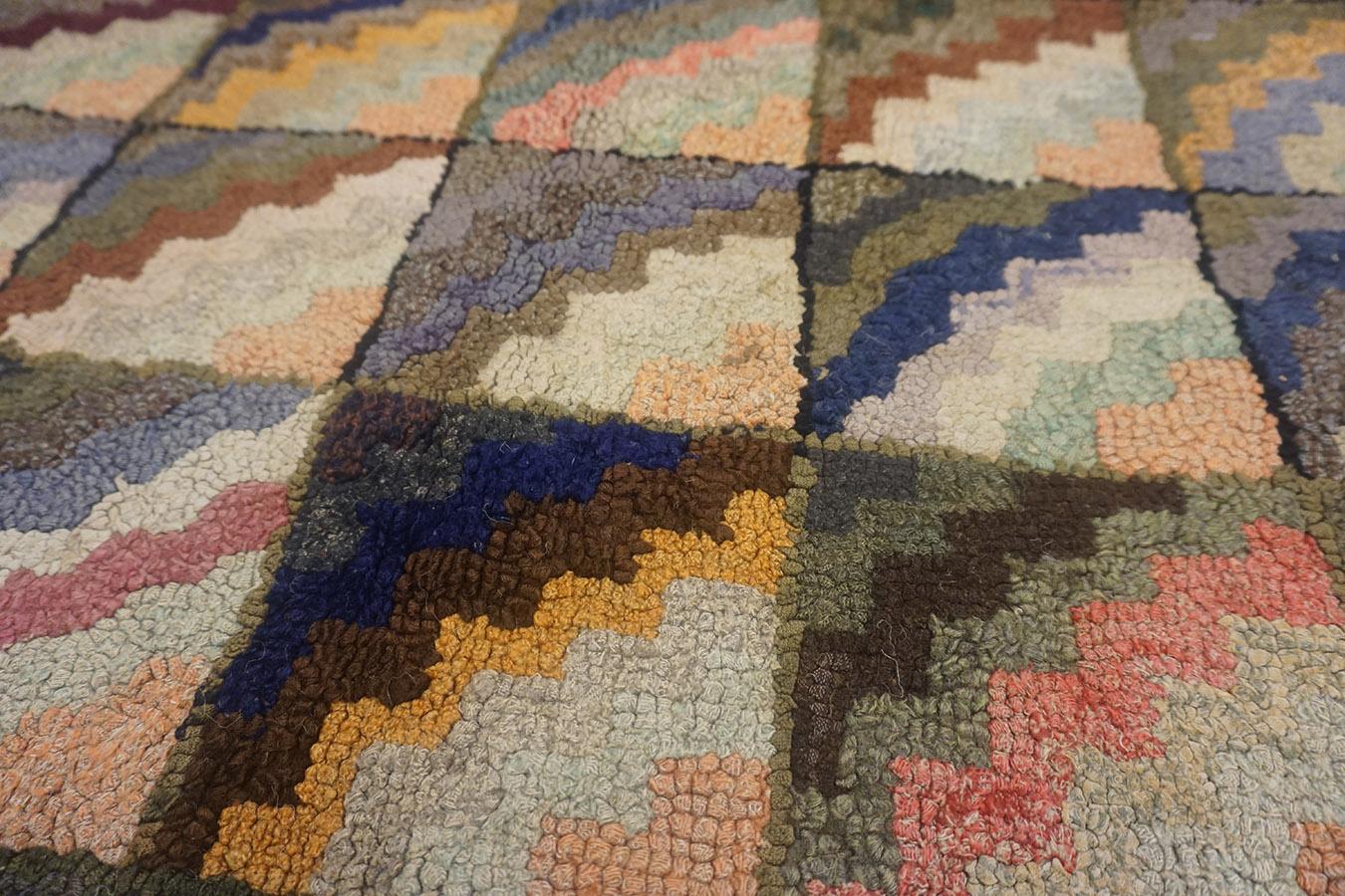 Tapis crocheté américain du début du 20e siècle (4'4