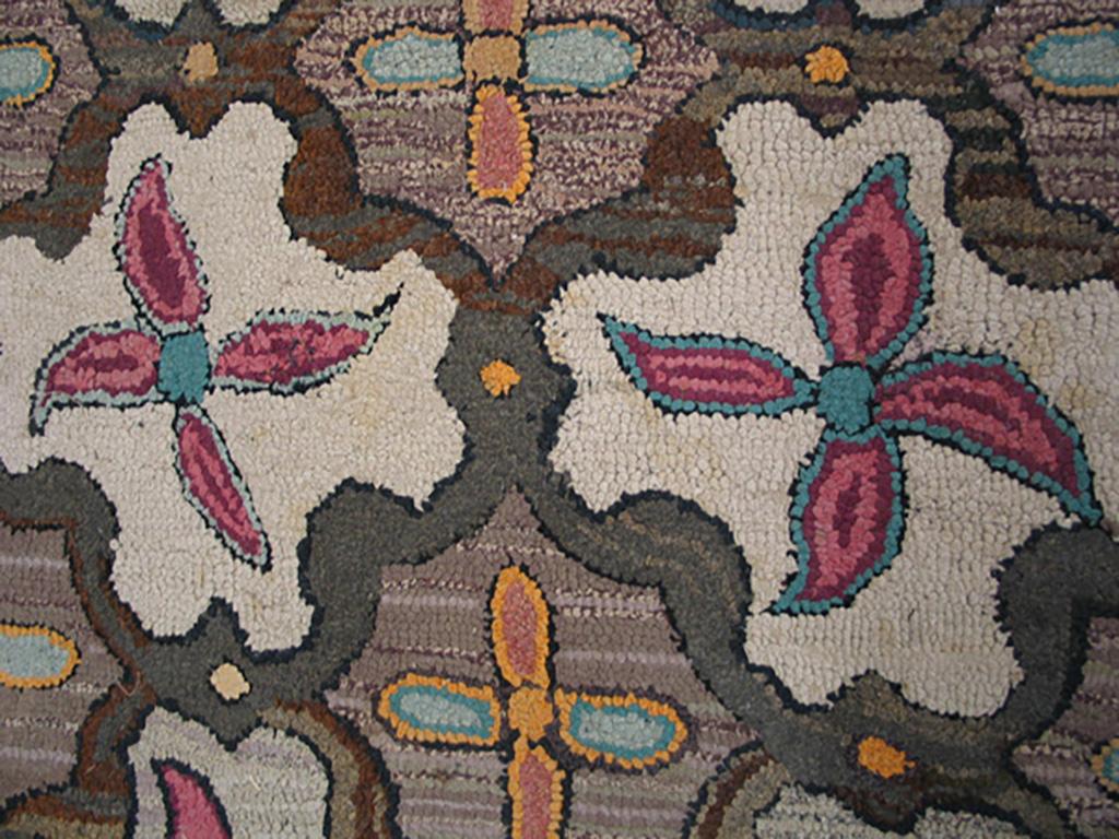 Amerikanischer Kapuzenteppich mit Kapuze aus dem späten 19. Jahrhundert ( 4' 5