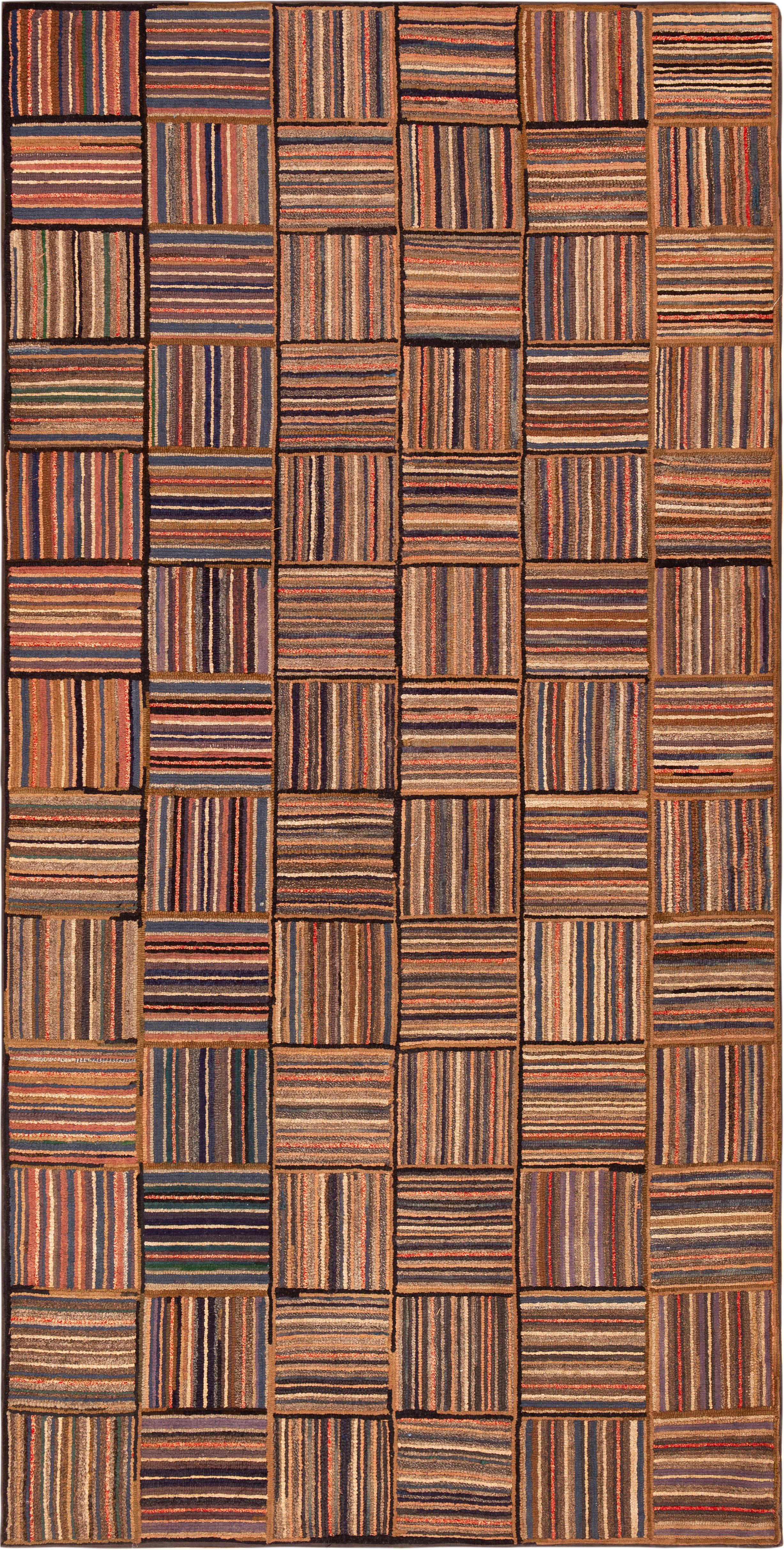 Nazmiyal Collection Alfombra Americana Antigua Enganchada 4'5