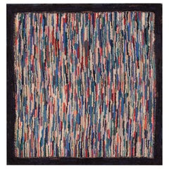 Tappeto americano antico con ganci 4'5 "x4'9"