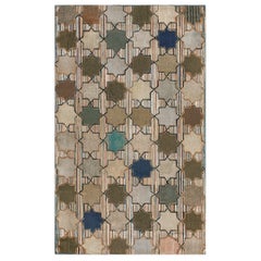 Amerikanischer Kapuzenteppich mit Kapuze aus dem 19. Jahrhundert ( 4'6" x 7' 137 x 213)
