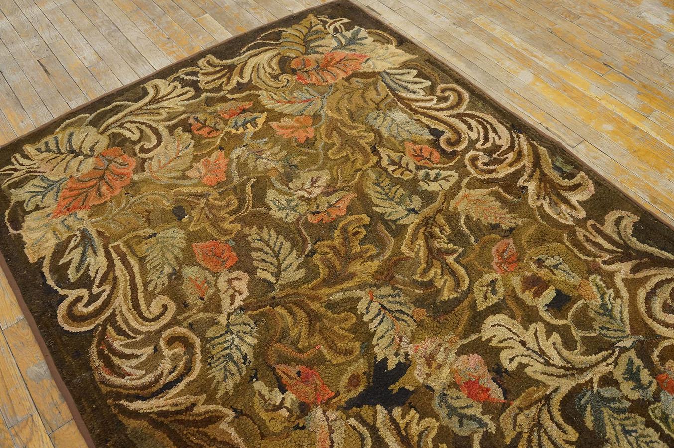 Antique American Hooked Rug For Sale 8
