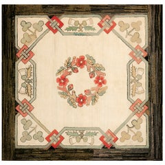 Antique American Hooked Rug 5' 9" x 6' 0" 