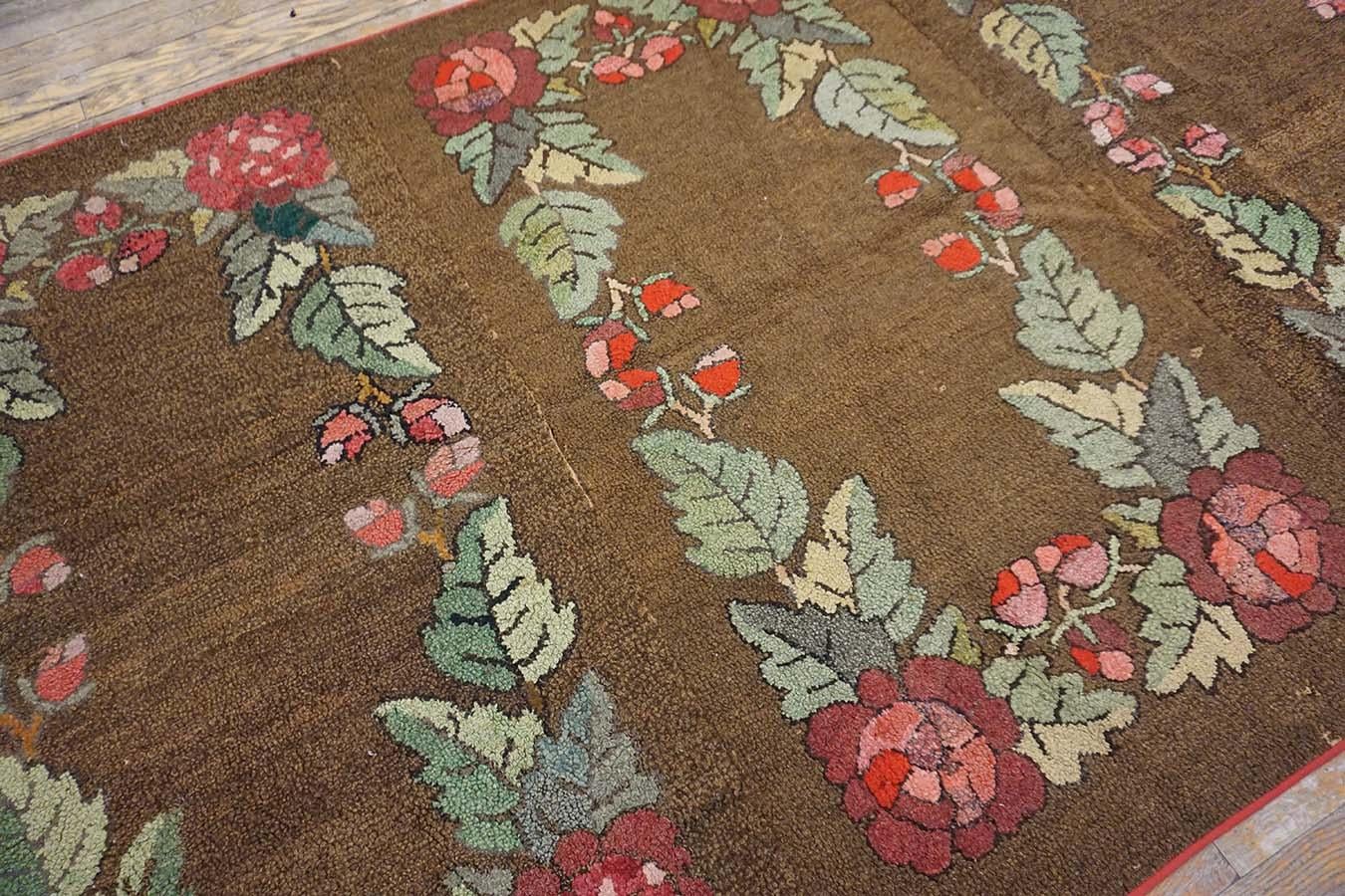 Early 20th Century American Hooked Rug ( 5' x 16' - 152 x 488 ) For Sale 7