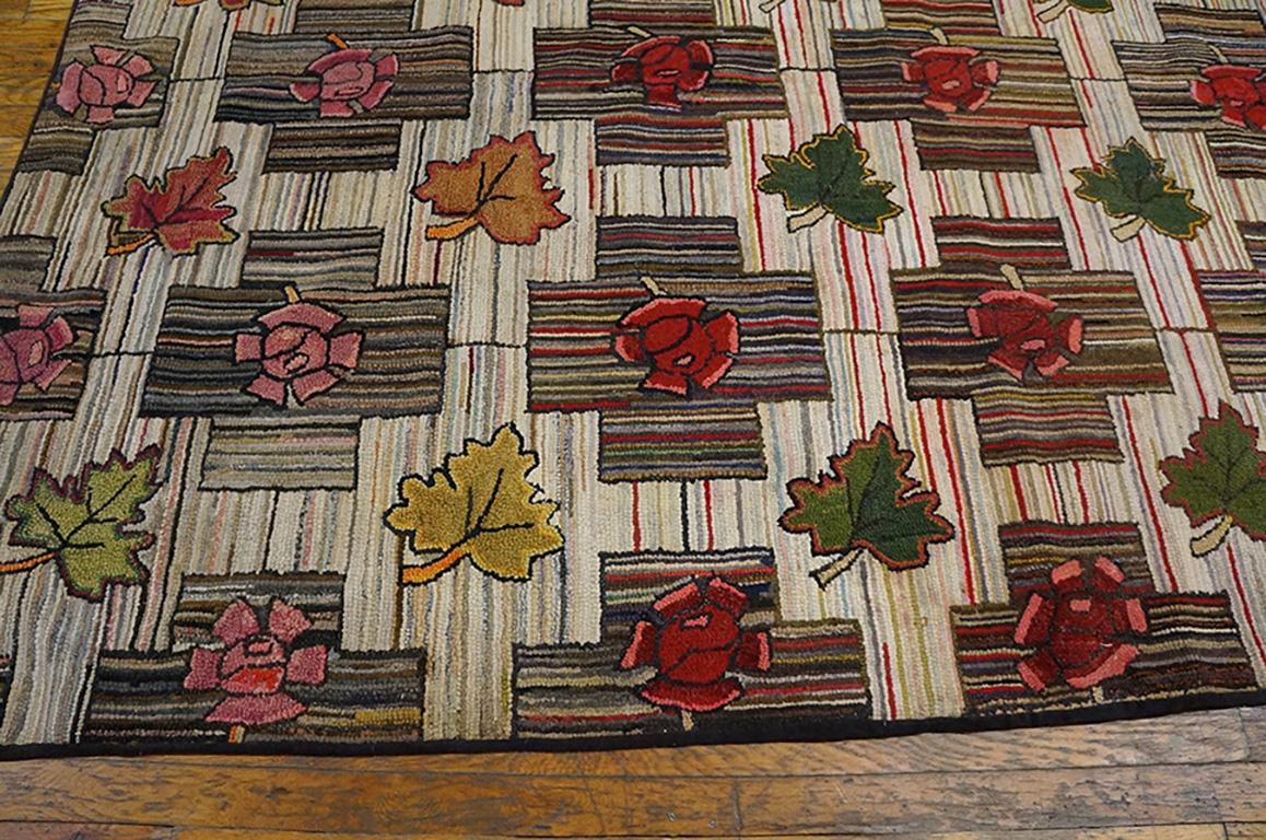 Early 20th Century American Hooked Rug ( 5'10