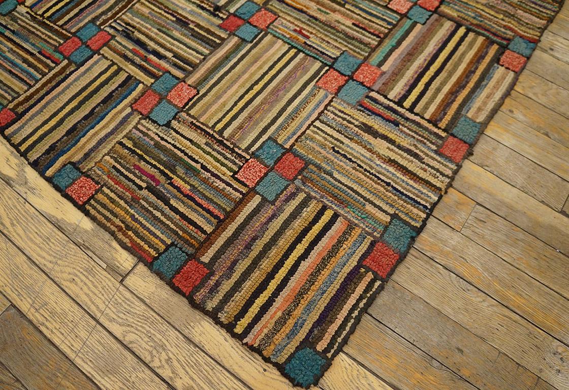 Early 20th Century American Hooked Rug ( 5'10