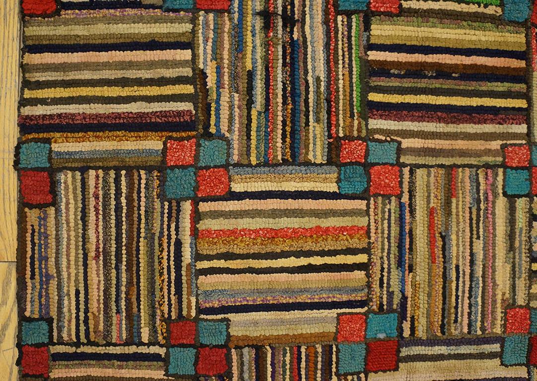 Early 20th Century American Hooked Rug ( 5'10