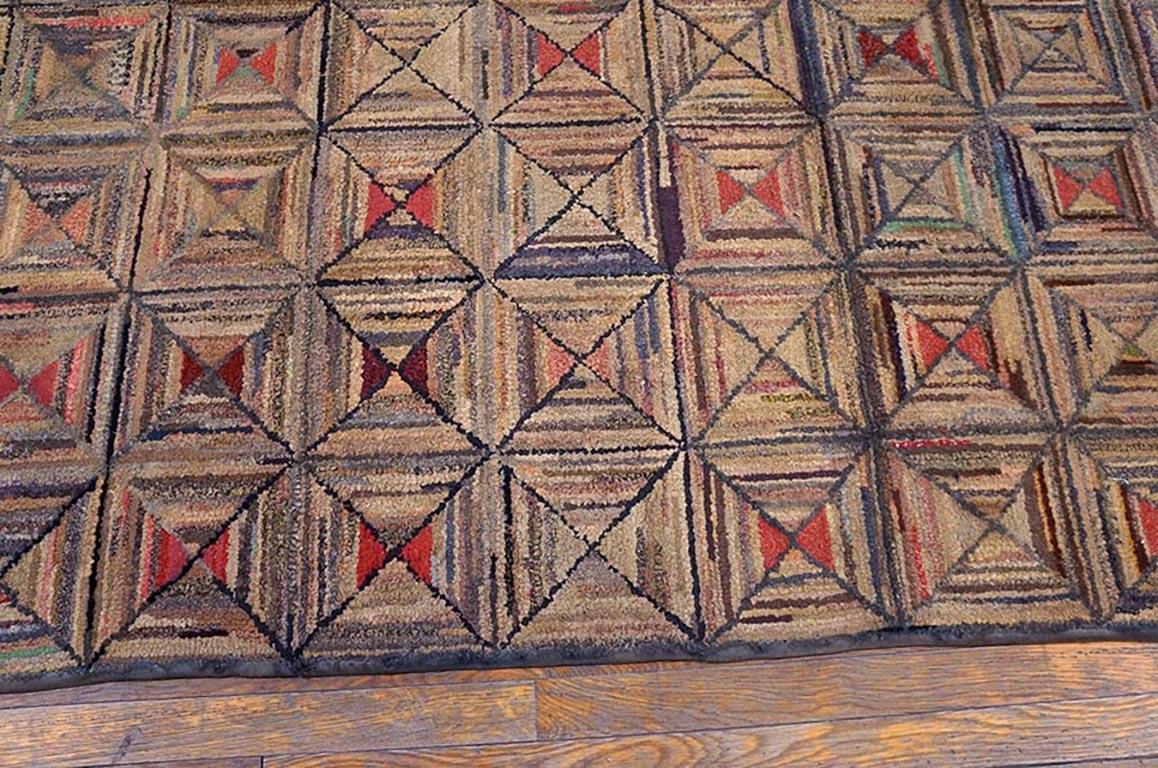 Early 20th Century American Hooked Rug ( 5'6