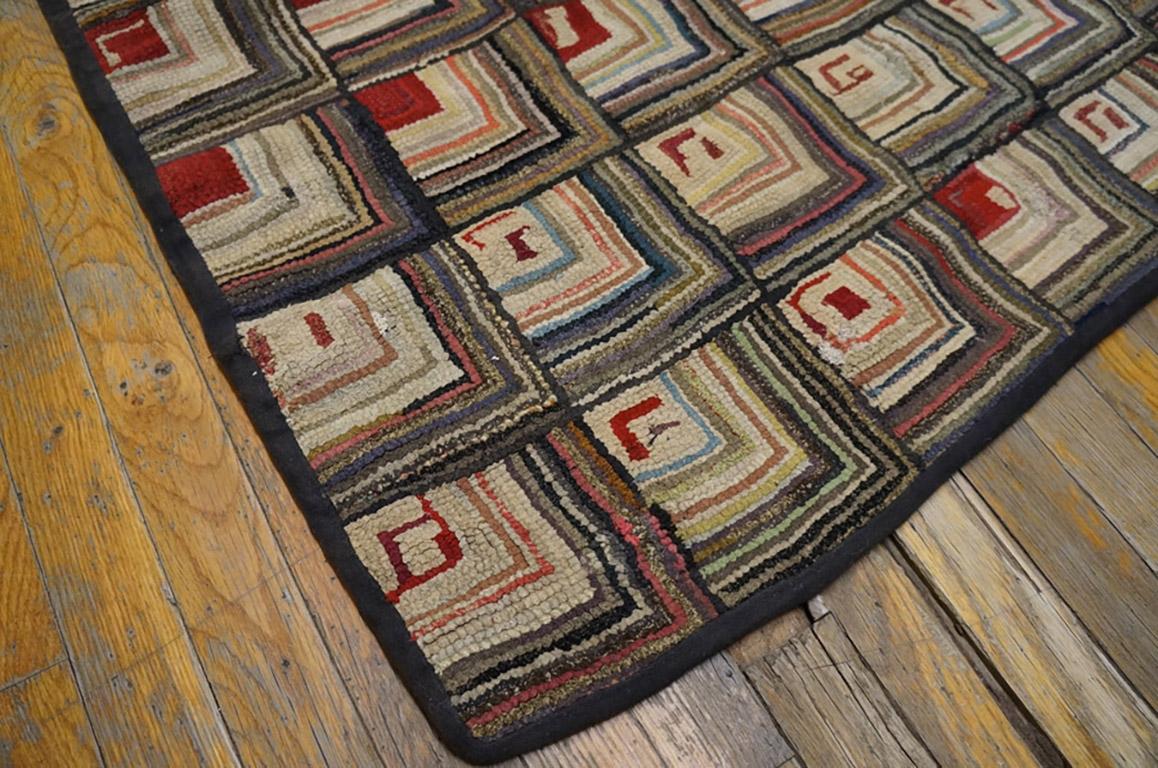 Late 19th Century American Hooked Rug ( 5'9