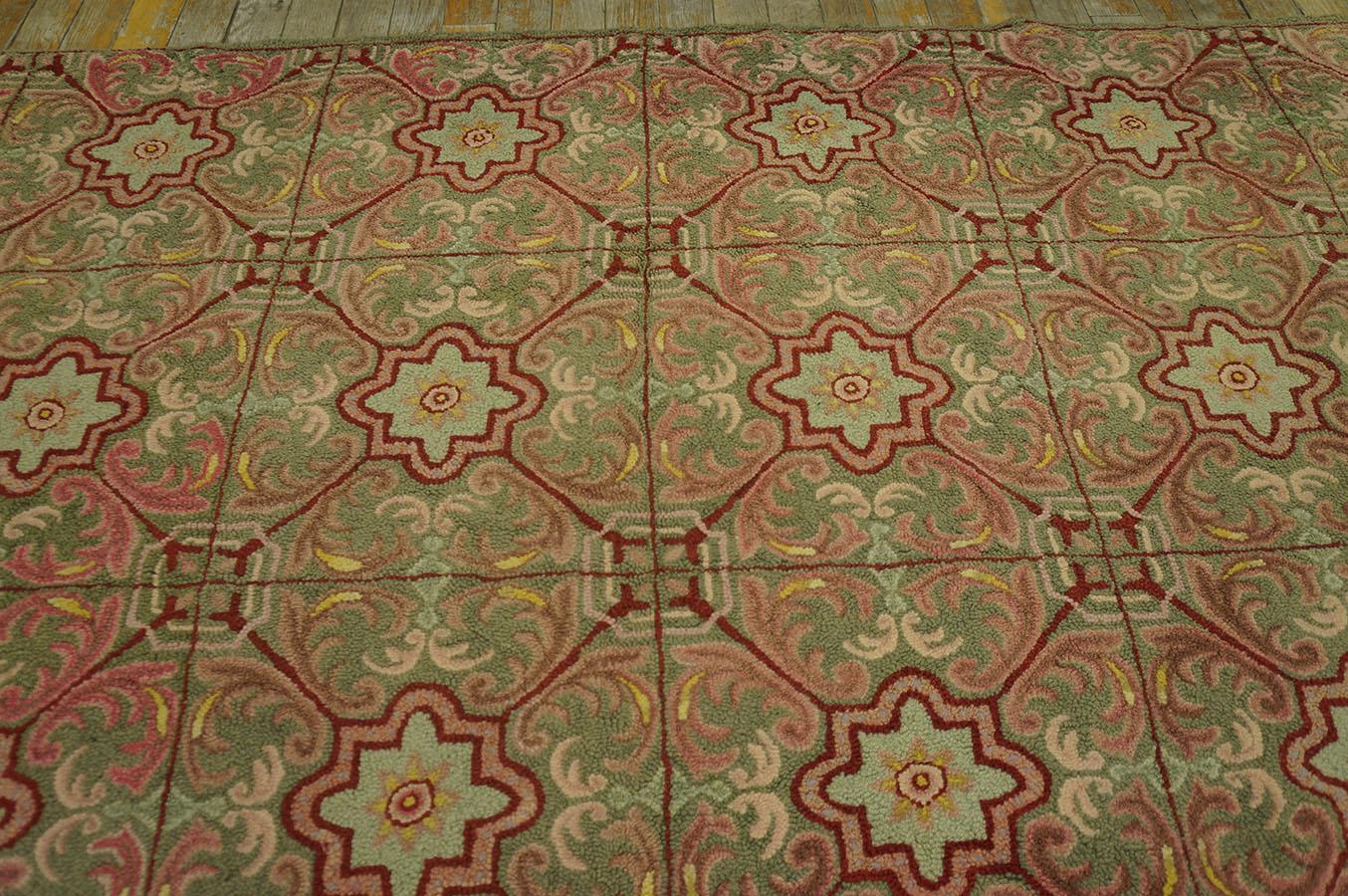 Antique American Hooked Rug  6' 4''x6' 4'' For Sale 1