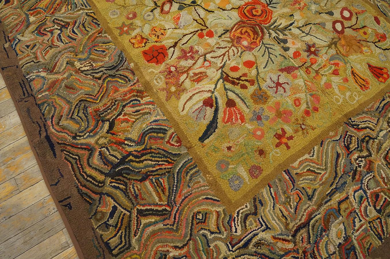 Antique American Hooked Rug For Sale 4