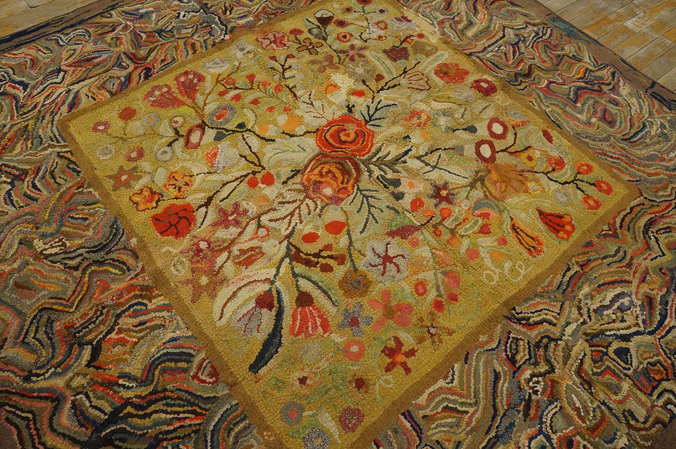 Antique American Hooked Rug For Sale 7