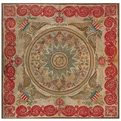 Early 20th Century  American Hooked Rug ( 6' 8'' x 6' 8'' - 203 x 203 )