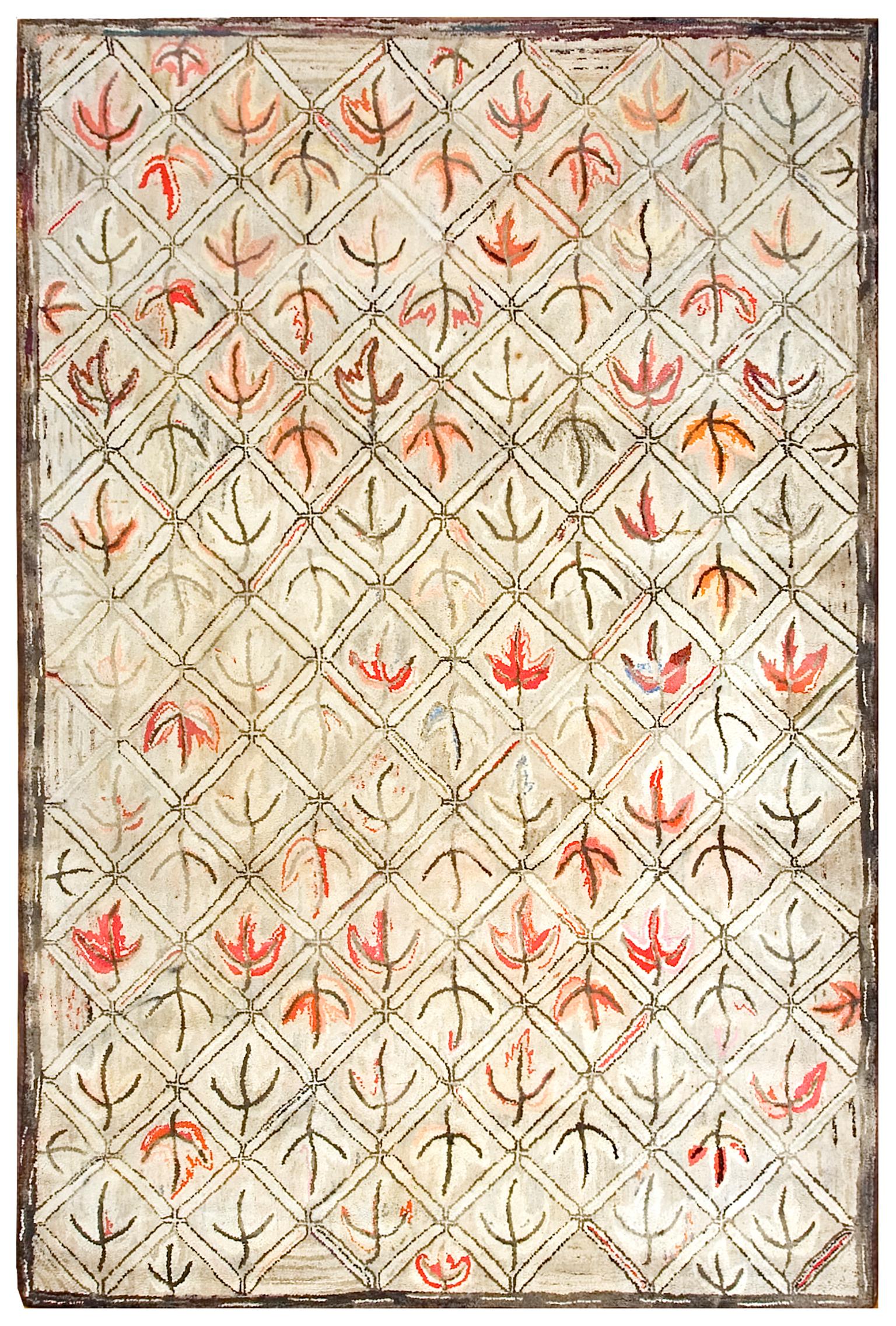 Artisanat Tapis crocheté américain du début du 20ème siècle ( 6' x 9' - 183  275 ) en vente