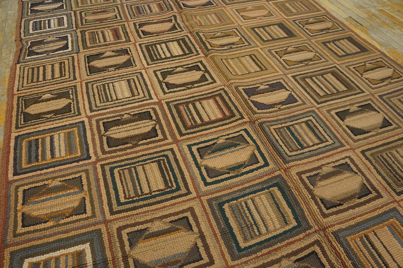Amerikanischer Kapuzenteppich aus der Mitte des 20. Jahrhunderts (6' x 8' 9