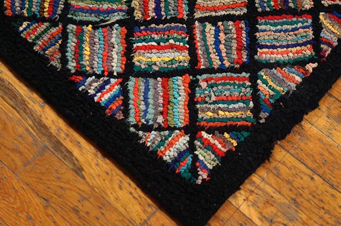Antique American Hooked rug, size: 6'4