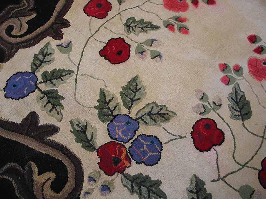 Early 20th Century Antique American Hooked Rug 6' 4
