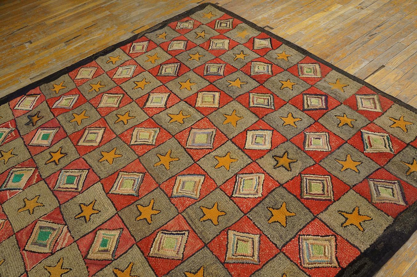 Antique American Hooked Rug For Sale 5