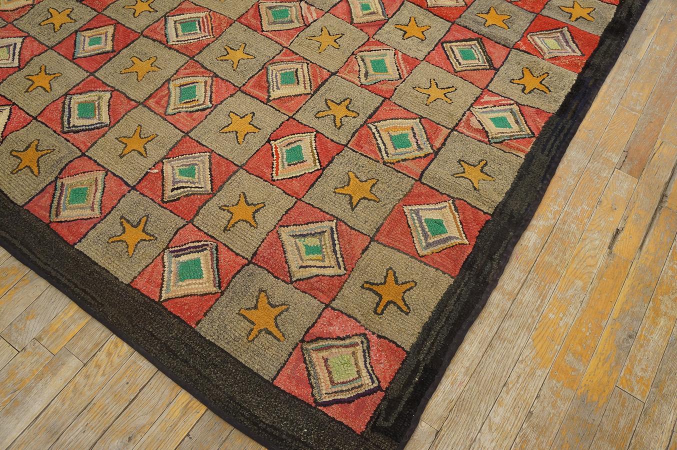 Antique American Hooked Rug For Sale 8