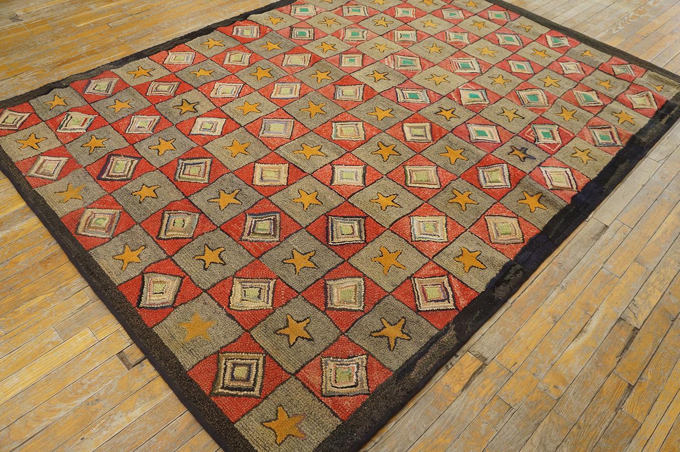 Antique American Hooked Rug In Good Condition For Sale In New York, NY
