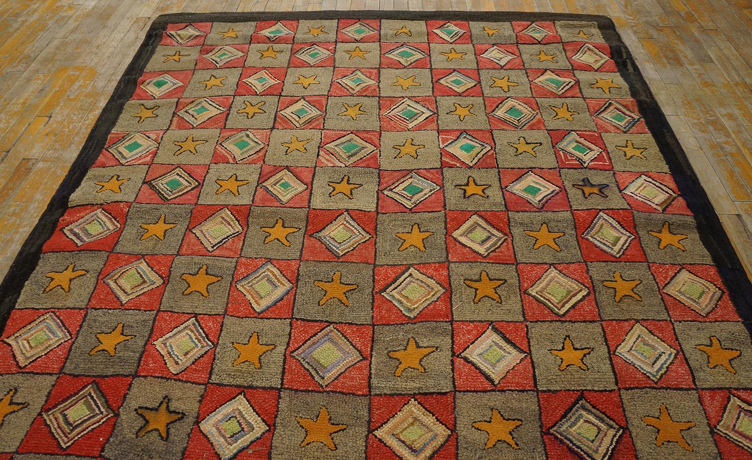 Antique American Hooked Rug For Sale 3