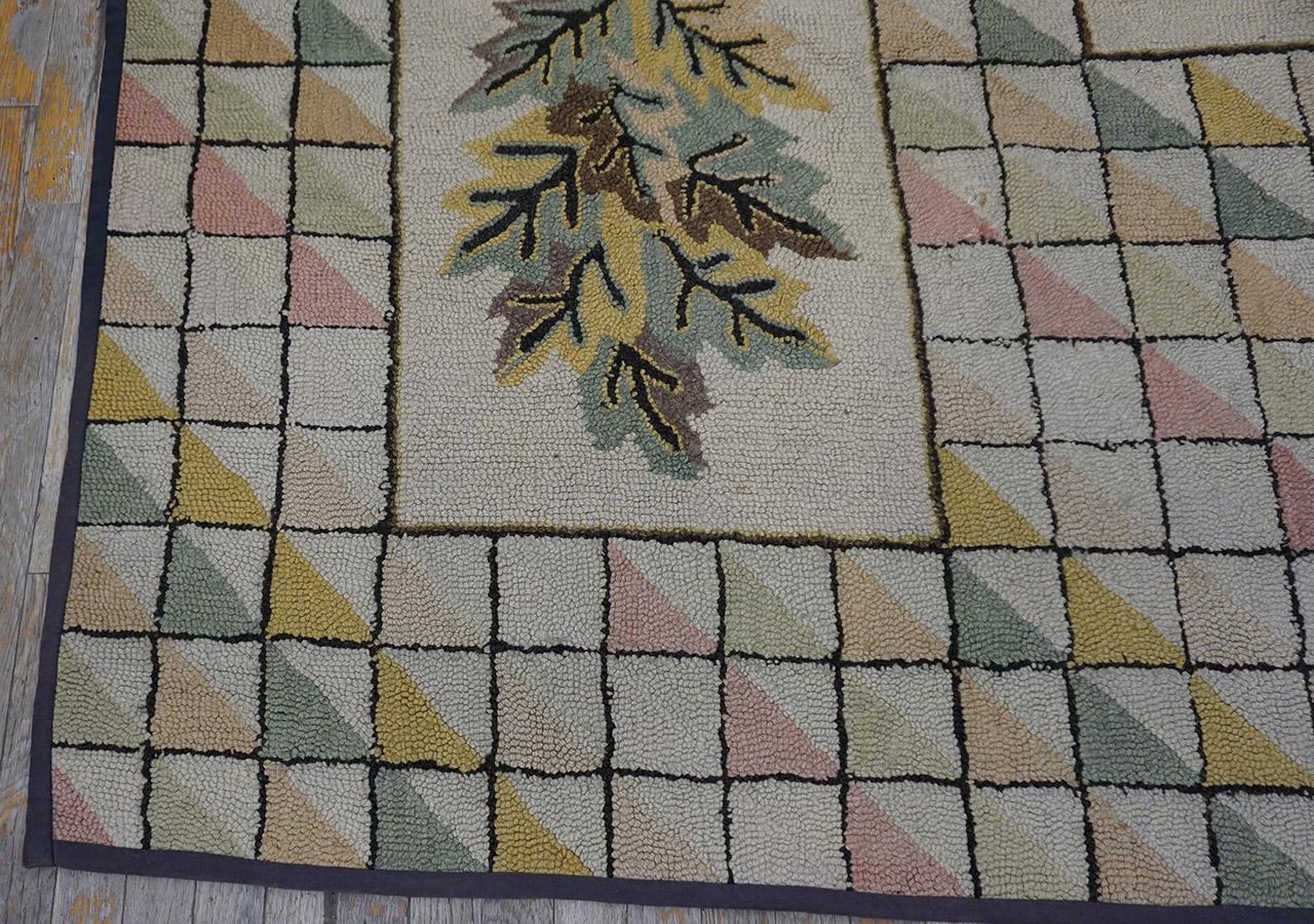 1930s American Hooked Rug ( 7'10'' x 10' - 240 x 305 ) For Sale 4