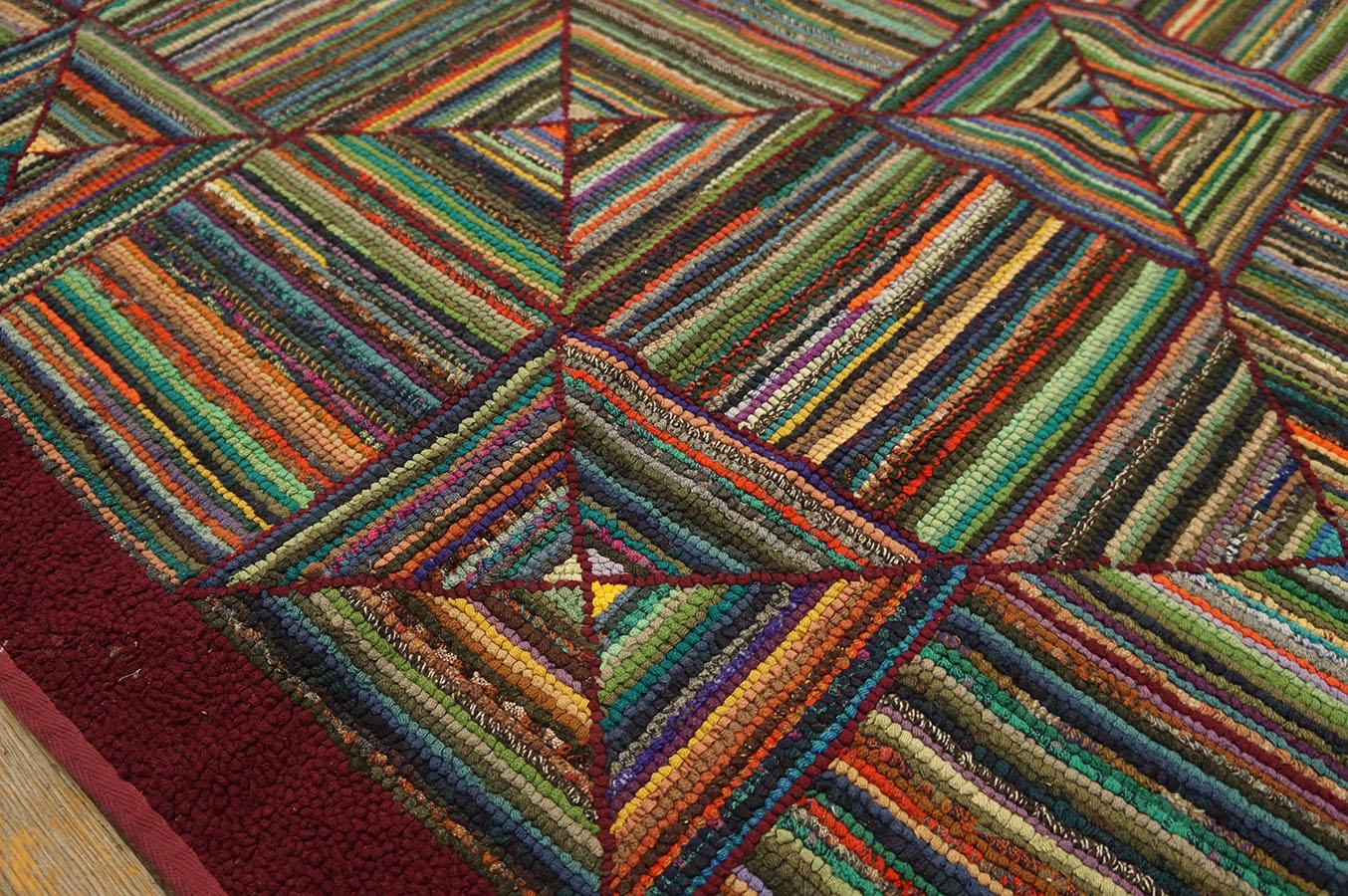 Amerikanischer Kapuzenteppich aus der Mitte des 20. Jahrhunderts ( 7' 6'' x 9' 2''  - 228 x 279 cm ) im Angebot 8
