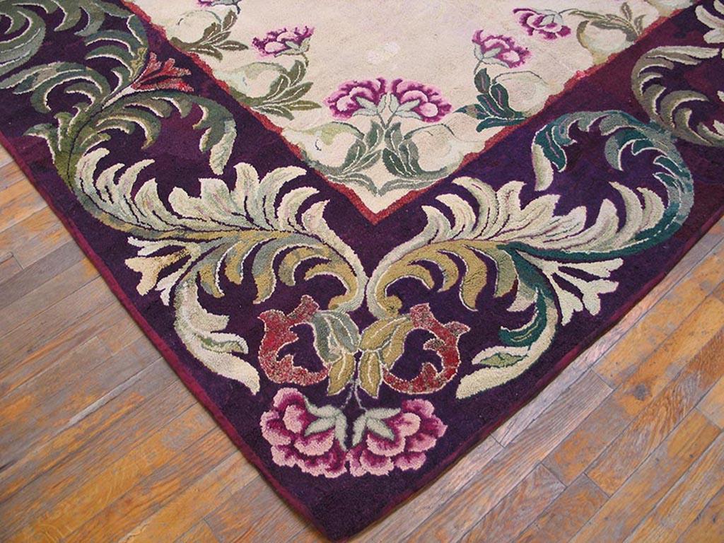 Antiker amerikanischer Kapuzenteppich, 2,25 m x 2,25 m, antik  (Handgewebt) im Angebot