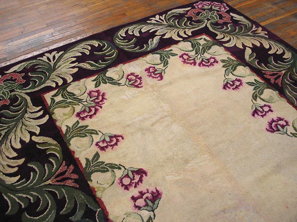 Antique American Hooked Rug 7' 8