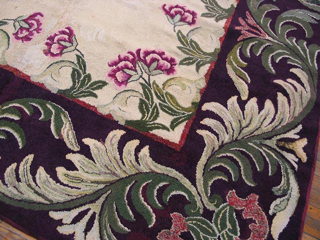 Antiker amerikanischer Kapuzenteppich, 2,25 m x 2,25 m, antik  (Wolle) im Angebot