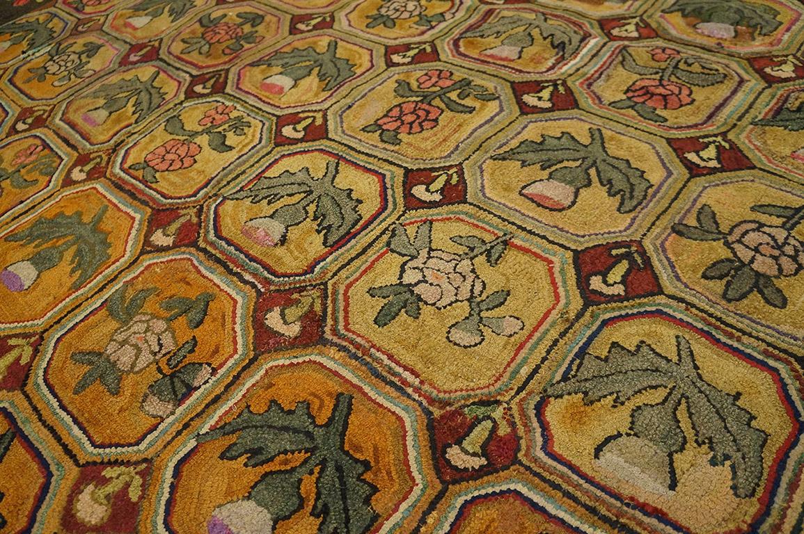 Antique American Hooked Rug For Sale 5