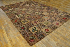 Antique American Hooked Rug 8' 2" x 11' 10"