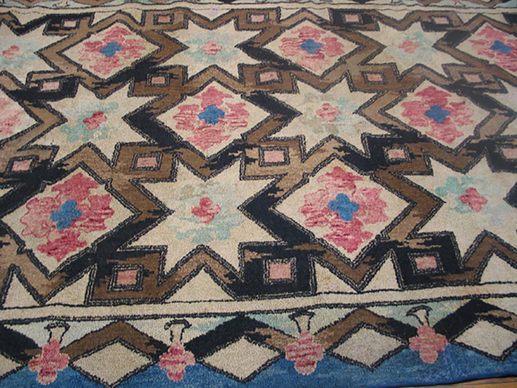 Antique American Hooked Rug 8' 4
