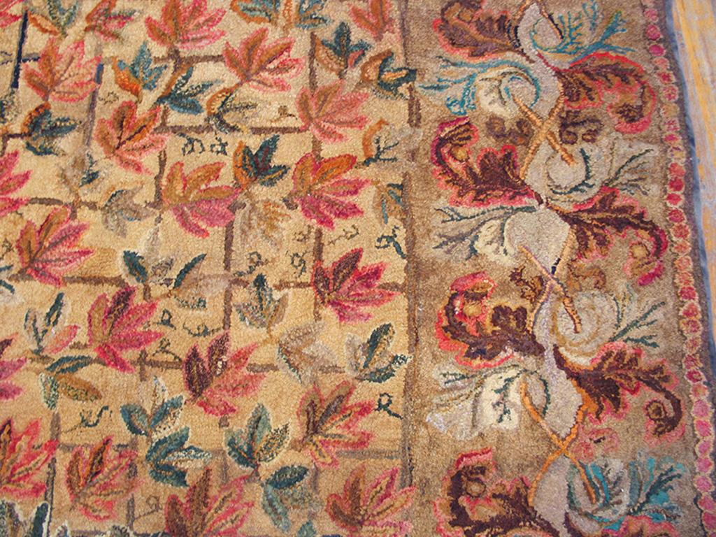 Antique American Hooked Rug 8' 8