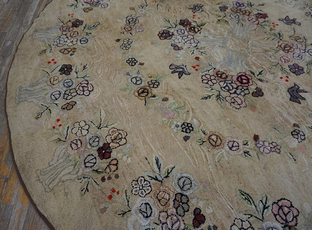 Early 20th Century American Hooked Rug ( 9' x 9' - 275 x 275 ) For Sale 1