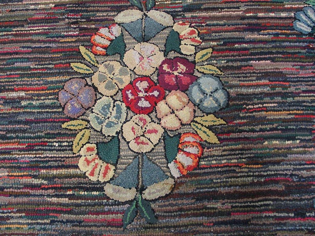 Antique American Hooked Rug 9' 1