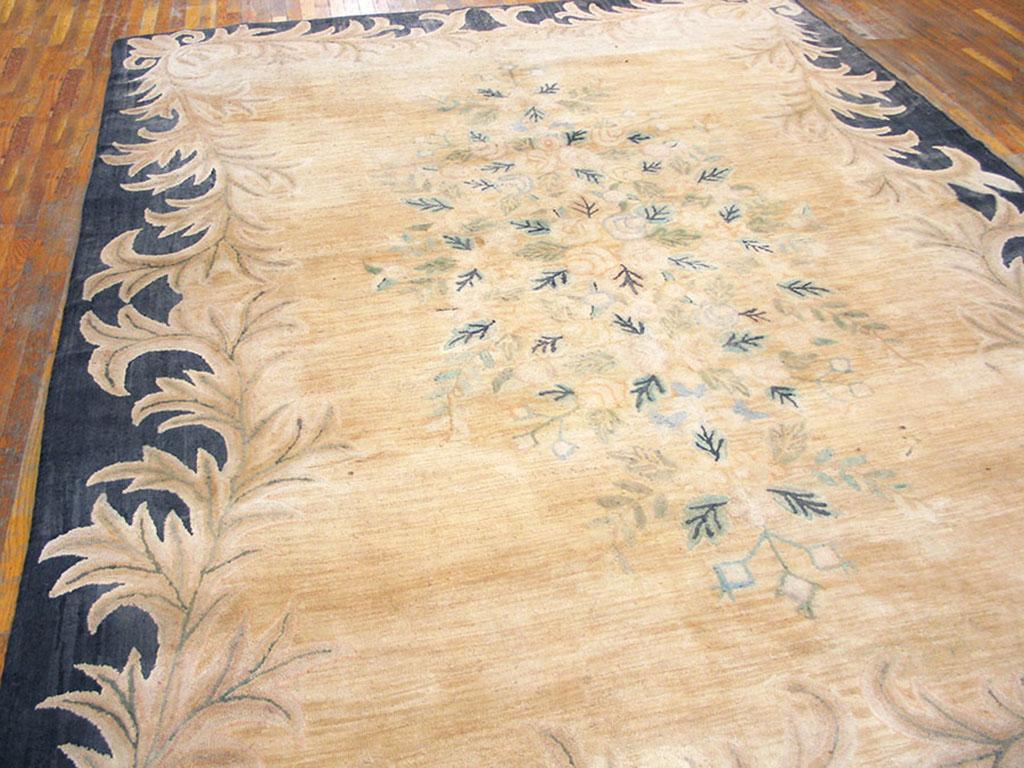 Early 20th Century American Hooked Rug ( 9'2