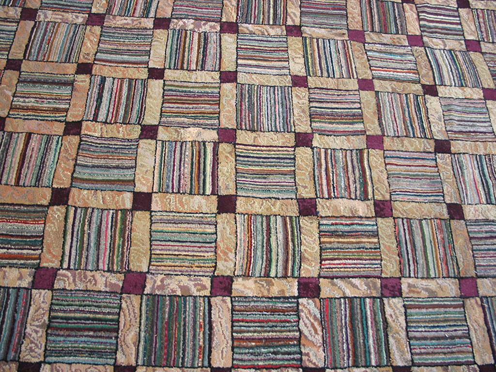Antique American Hooked Rug 9' 3