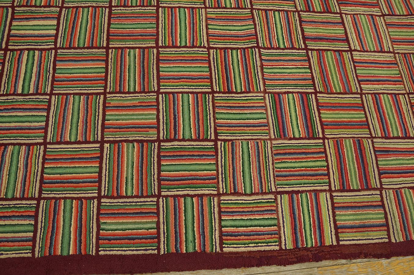 Antique American Hooked Rug 3' 2