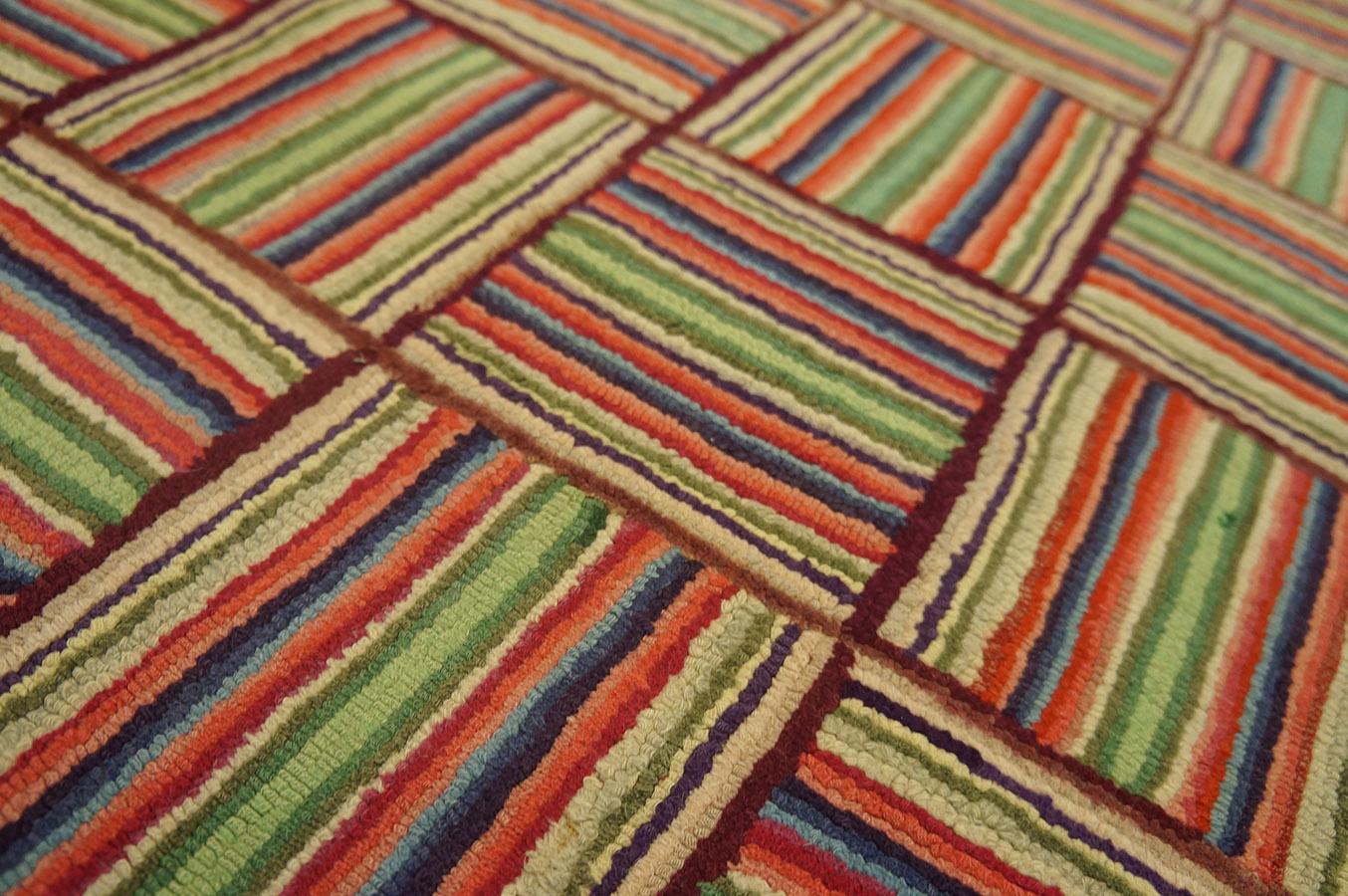 Antique American Hooked Rug 3' 2
