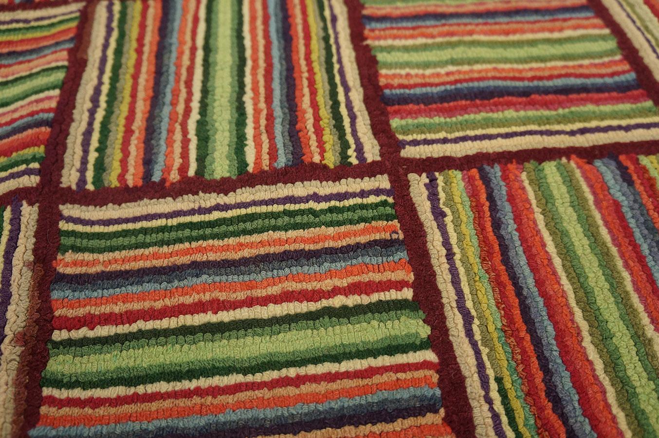 Antique American Hooked Rug 3' 2