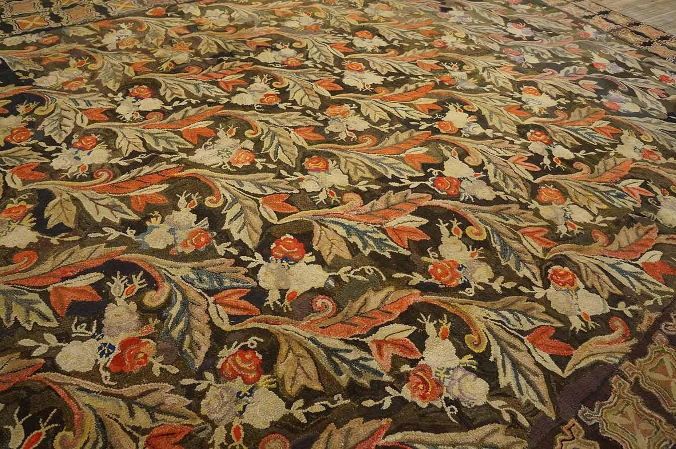 Antique American Hooked Rug For Sale 10