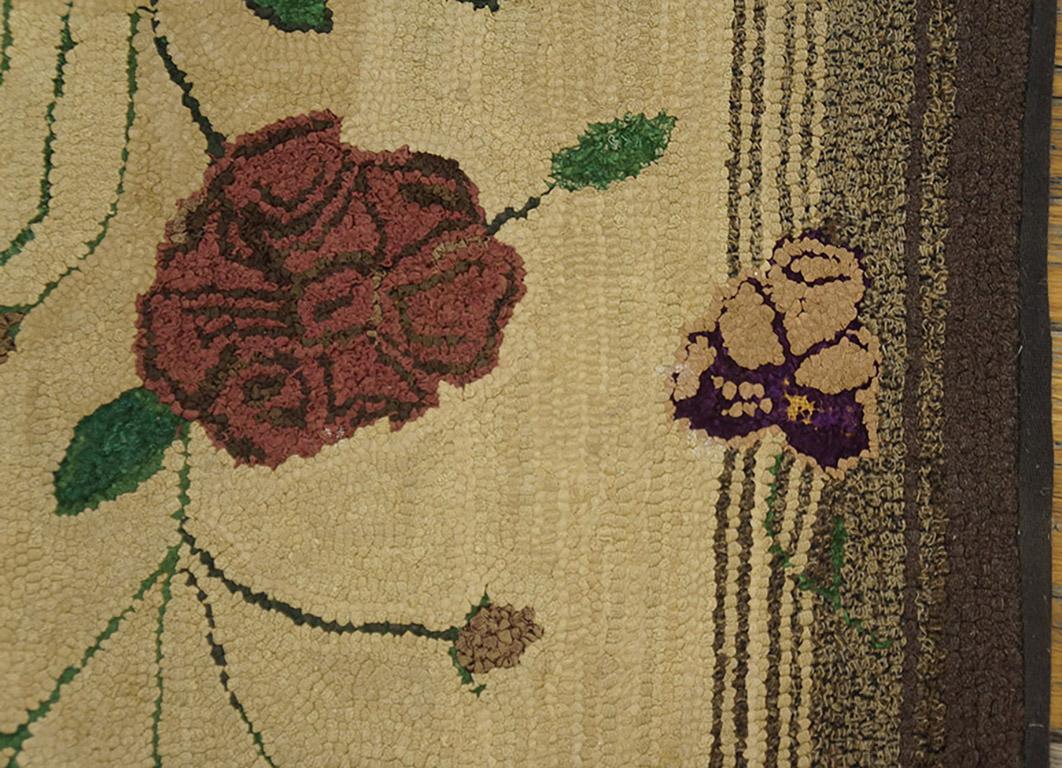 Antique American Hooked Rug 2' 7