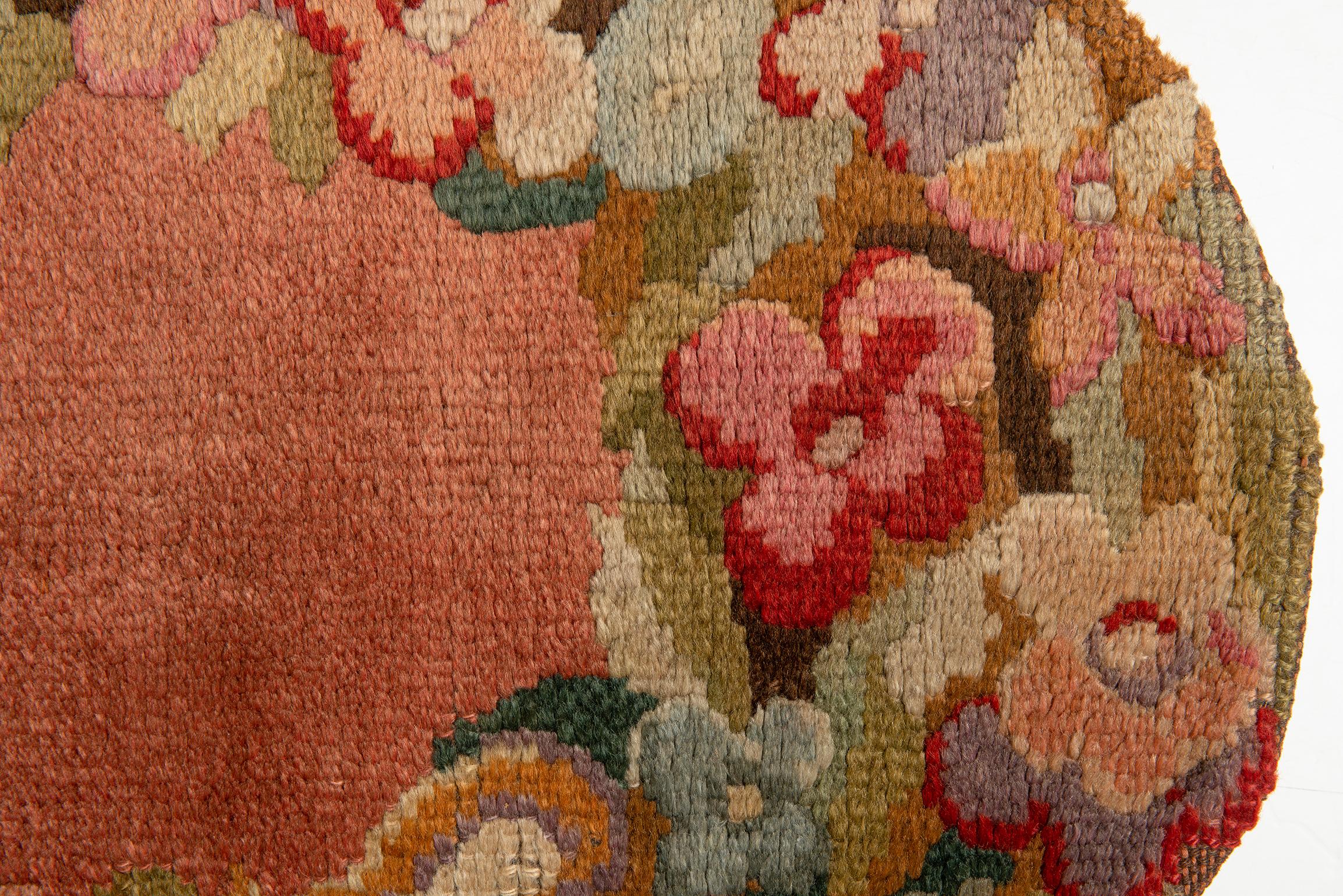 Wool Antique Hand Knotted English or American Rug For Sale