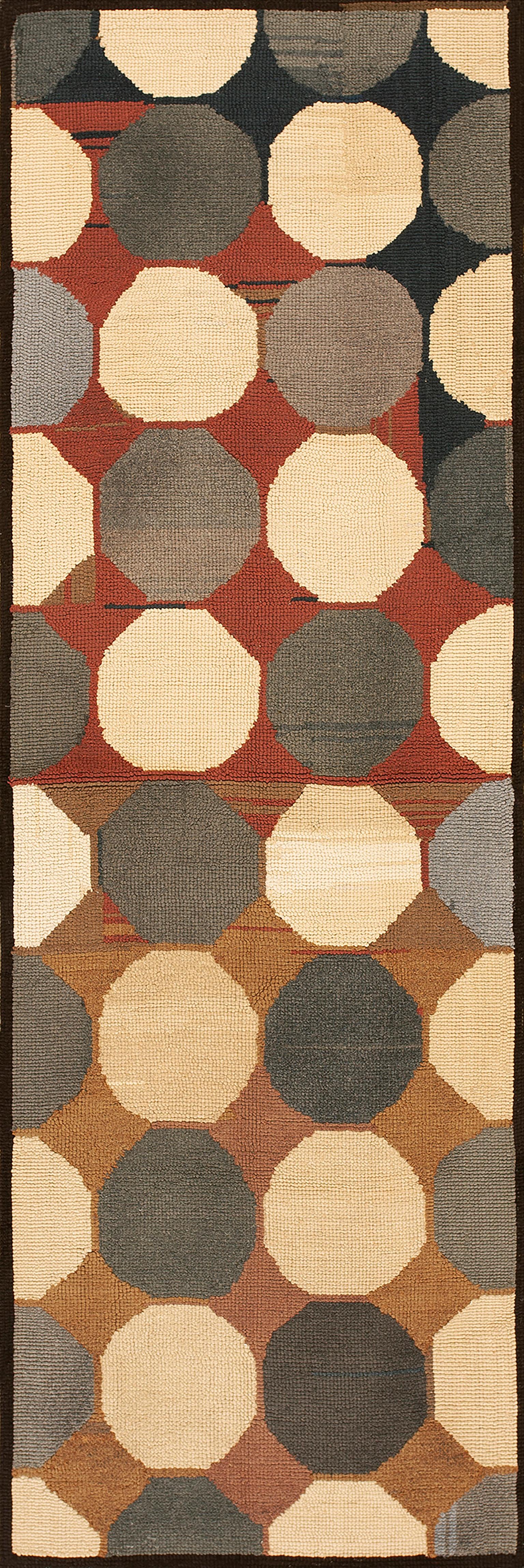 Amerikanischer Hakenteppich aus der Mitte des 20. Jahrhunderts ( 4'1'' x 8'9'' - 125 x 267 ) im Angebot 3