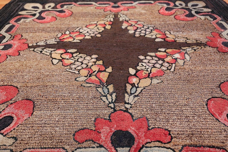 Antique American Hooked Rug For Sale at 1stdibs